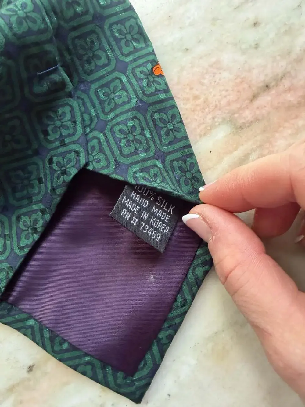 The Disney Store Vintage Tigger Pattern 100% Silk Green Necktie